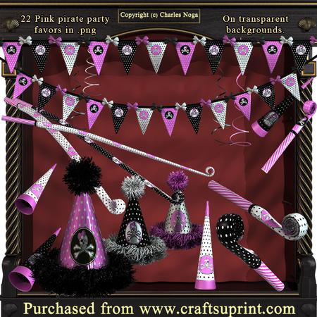 Pink Pirate Party Favors