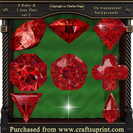 8 Rubies and One Flare Set #2