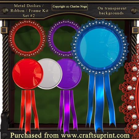 Doilies Ribbon Frame Kit Set #2