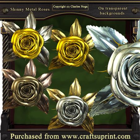Shinny Metal Roses