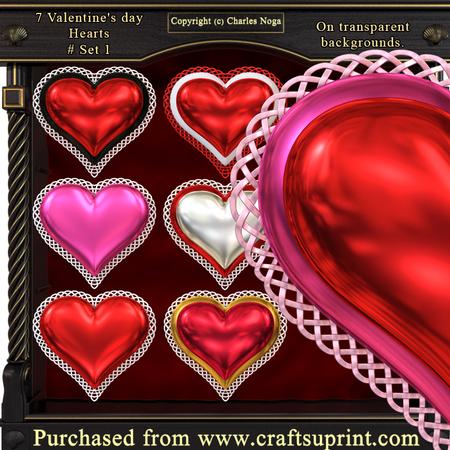 Valentine's Day Hearts Set #1