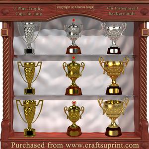 Realistic Trophy Cups