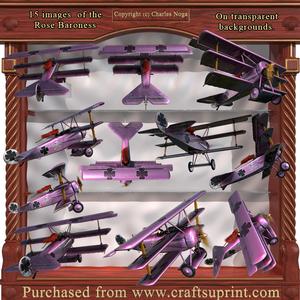 The Rose Baroness Fantasy Wwi Airplane