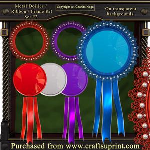 Doilies Ribbon Frame Kit Set #2