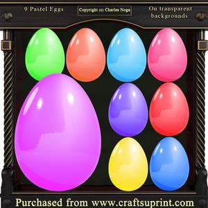 9 Pastel Eggs