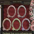 Oval Rose Covered Frames in Pastel Colors
