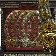Oval Rose Covered Frames in Metallic Colors
