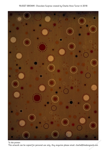 Chocolate Surprise Russet Brown Backing Paper