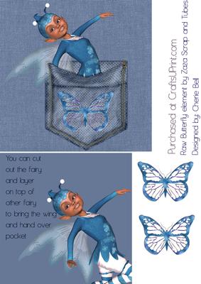 Pocket Fairy 3D Card Topper