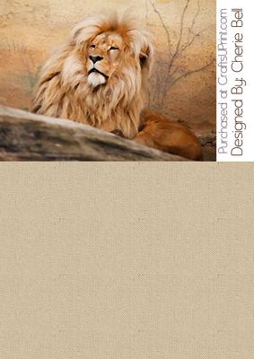 Majestic Lion Watercolor Card Topper
