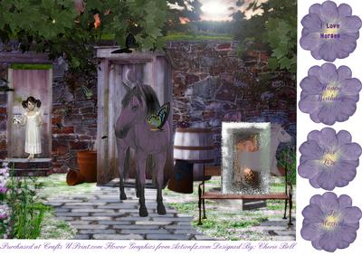 Mystical Horse Portal All Occasion Card Topper