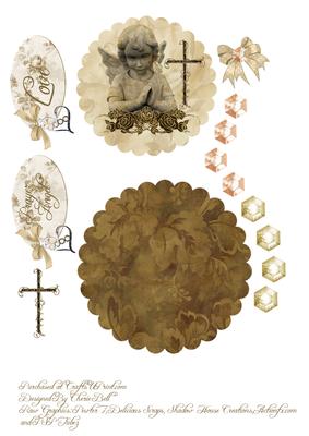 Prayer Angel Scalloped Wobble Card