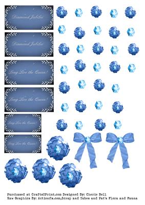 Queen Elizabeth Ii Diamond Jubilee Embellishment Sheet