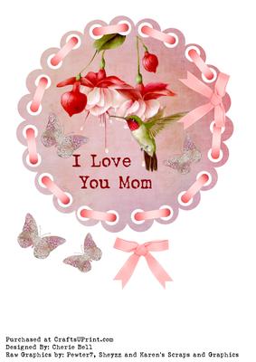 Hummingbird and Flowers Mother's Day Step by Step