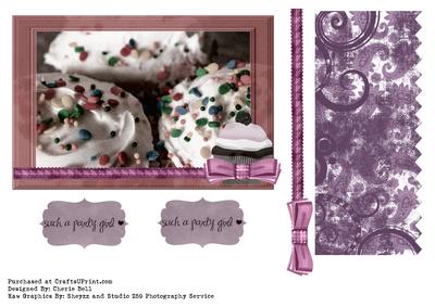 Vintage Cupcake Party Girl Topper