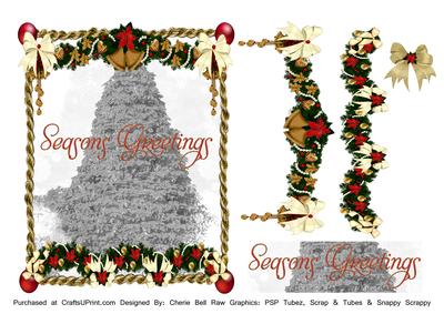Seasons Greetings Christmas Tree Card Front