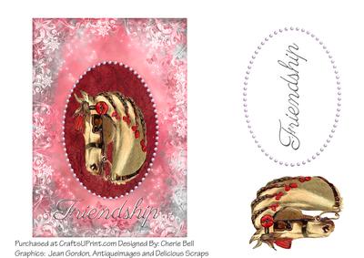 Vintage Friendship Horse Step by Step Topper