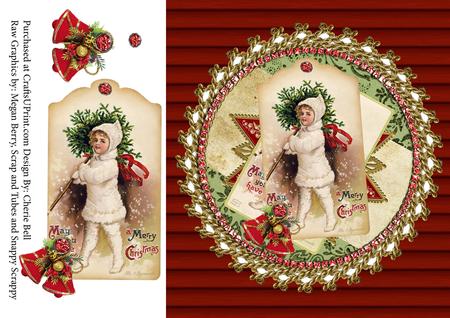 Vintage Decorative Round Christmas Topper Kit