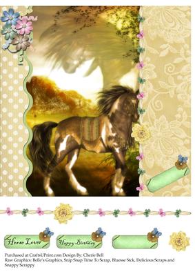 Native American Horse Scrapbook Card