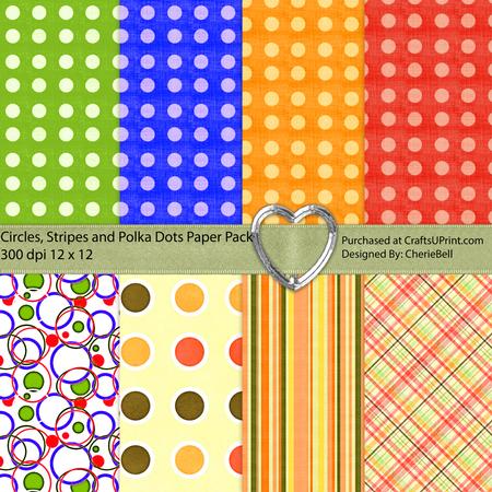 Circles, Stripes and Polka Dots Paper Pack