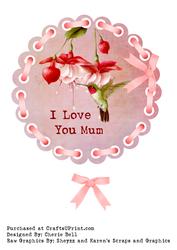 Hummingbird and Flowers Mum's Day Topper