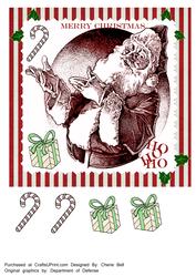 Vintage Santa Christmas Topper