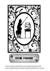 Cat Gone Fishing Topper