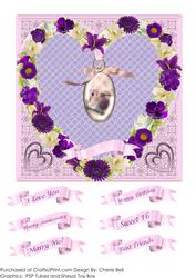 Purple Passion All Occasion Square Floral Topper