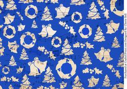 Blue and White Christmas Traditional Backing Paper