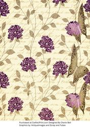 Vintage Floral Butterflies Paper