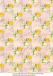 Valentine Cherub Musical Paper