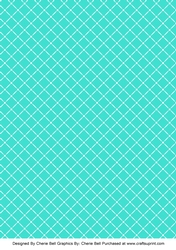 Sweet Teal Cross Checked Dotty and Lined Canvas Paper