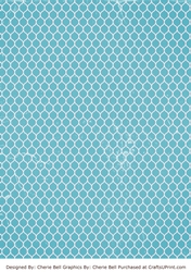 Country Blue Chicken Wire Paper
