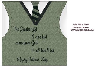 Fathers Day Vest Card