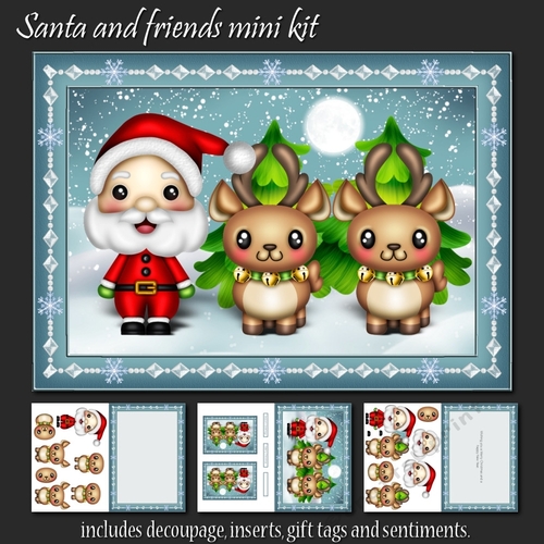 Santa and friends mini kit