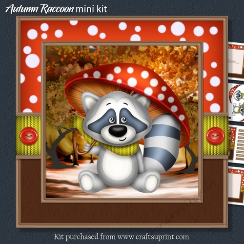 Autumn Raccoon mini kit