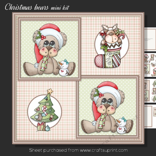 Christmas bears mini kit