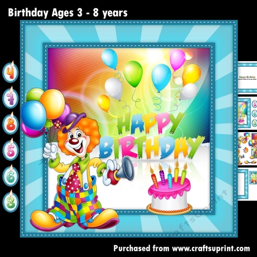 Colourful Birthday Age 3 - 8 years