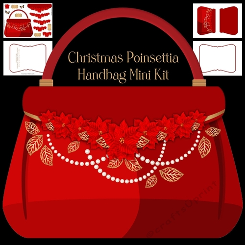Christmas Poinsettia Handbag Kit