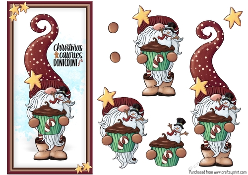 Christmas calories large DL card