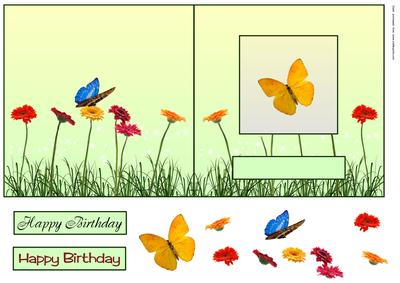 Butterfly Folded Card