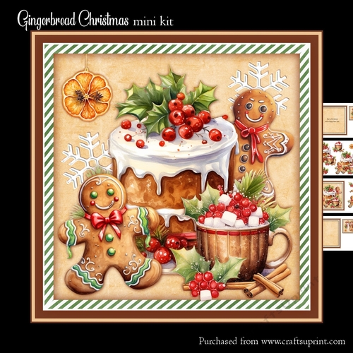 Gingerbread Christmas mini kit