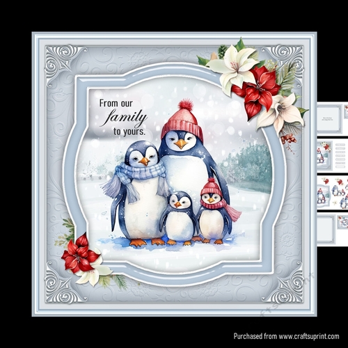 Penguin family mini kit