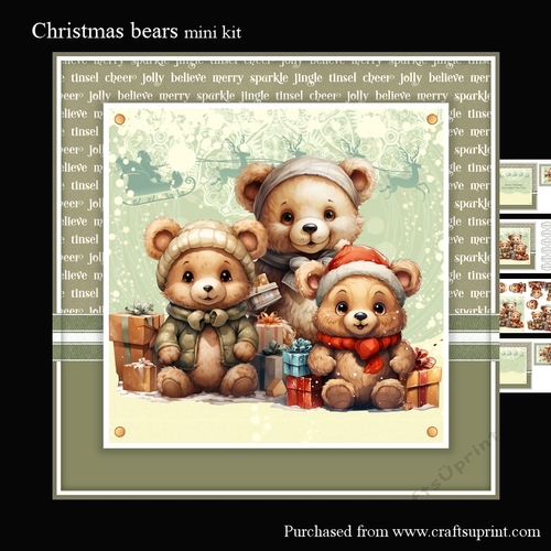 Christmas bears mini kit