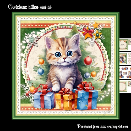 Christmas kitten mini kit