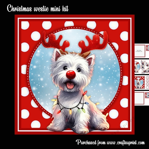 Christmas westie mini kit
