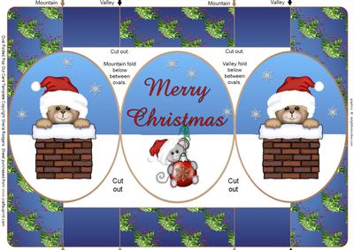 Christmas Oval Pop Up