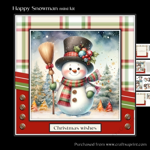 Happy Snowman mini kit