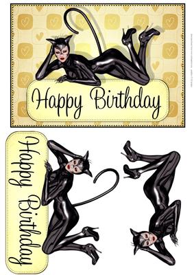 Cat Woman Quick Card