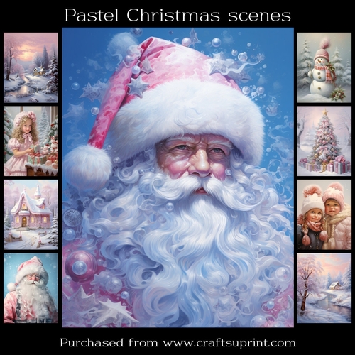 Pastel Christmas scenes